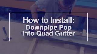 How to Downpipe Pop into Quad Gutter  Metal Roofing Online [upl. by Janeva62]