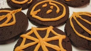 Bettys Orange Halloween Frosting for Chocolate Cookies [upl. by Ettelliw]