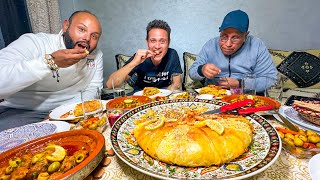 Moroccan Food Tour in Essaouira 🇲🇦 Oysters  Giant Bastilla in Morocco [upl. by Chad]