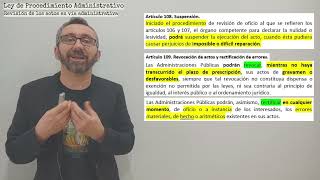 Ley 392015 Procedimiento Administrativo 10a Parte  Revisión de actos en vía administrativa [upl. by Antonin]