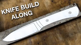 Knife Making 101 I make a Knife with basic tools pt 1 [upl. by Einohtna]