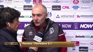 Pescara  Pontedera 21 Menichini quotFoggia deve sapere come funziona in C…quot [upl. by Nonnelg]