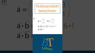 Skalarprodukt berechnen einfach erklärt in 1 Min [upl. by Baiel]