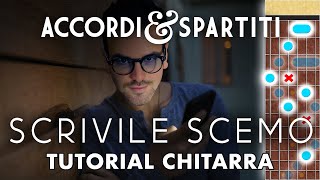 SCRIVILE SCEMO Tutorial Chitarra  Pinguini Tattici Nucleari [upl. by Drugi]