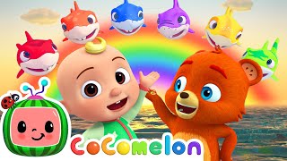 Baby Shark Rainbow Colors 🌈 Learns Colors for Kids  CoComelon Kids songs amp Nursery Rhymes [upl. by Swiercz]