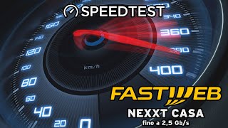 Fastweb FTTH 25gb speedtest da PC con cavo CAT7 Fastgate Gpon 25gb Fibercop ex Flashfiber [upl. by Eemak]