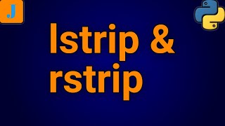 lstrip rstrip Python [upl. by Delisle]