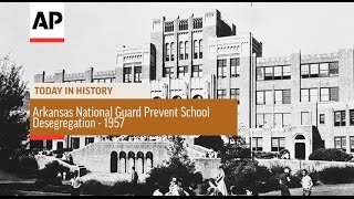 Arkansas National Guard Prevent School Desegregation  1957  Today in History  4 Sept 16 [upl. by Suravat194]