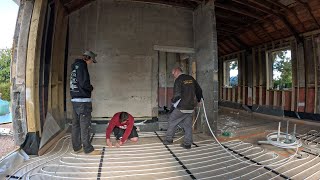 Full day doing underfloor heating 600meters of pipe [upl. by Iong]