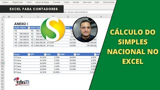 ENTENDENDO O CÁLCULO DO SIMPLES NACIONAL NO EXCEL ANEXO I  EXCEL PARA CONTABILIDADE [upl. by Sparke]