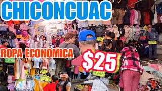 TIANGUIS DE ROPA CHICONCUAC TODA la ROPA EN REMATE ASÍ ESTÁ EL MERCADO MÁS GRANDE DE MÉXICO [upl. by Agan]