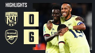 HIGHLIGHTS  West Brom vs Arsenal 06  Carabao Cup  Aubameyang 3 Pepe Saka Lacazette [upl. by Ariahaj]