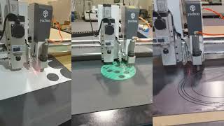 asbestos rubber cnc graphite gasket cutting machine with knife best prices [upl. by Sartin]