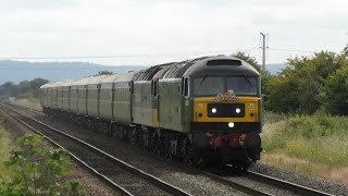 Out of The Heathaze  47810  47712 Hauls The Cornish Riviera Mazey Day Statesman  Hewish 290624 [upl. by Eiramenna122]