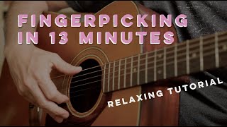 Meditative Fingerpicking Tutorial for Guitar 2Finger Travis Pick [upl. by Einotna454]