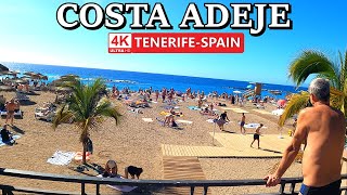 TENERIFE  COSTA ADEJE  Perfect Weather amp Busy Beaches 👀 4K Walk ● December 2023 [upl. by Aicenav]