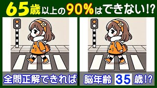 【微妙な違い】【意外な違い】を見つけられる？ 空間認知力も試される間違い探しで脳トレ。横断歩道の問題などが５問＋おまけ。197 [upl. by Mendez307]