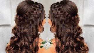 Semirecogido con trenza para graduacion novia 15 años y Fiestas [upl. by Ziana997]