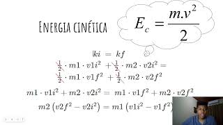 Explicação da equação da colisão elástica total entre dois corpo em uma dimensão [upl. by Anirpas699]