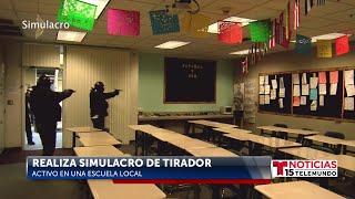 El Departamento de Policía de Catedral realiza simulacro de tirador activo en una escuela [upl. by Bock]