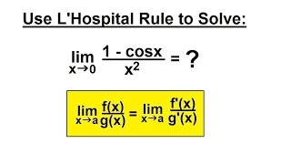 Calculus  Application of Differentiation 25 of 60 LHospitals Rule Example 5 [upl. by Winter]