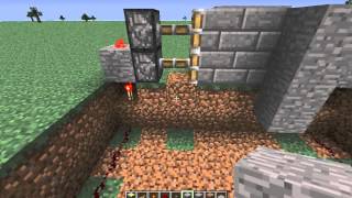 Minecraft tutorial  Easy and compact piston door with buttons [upl. by Garrek731]