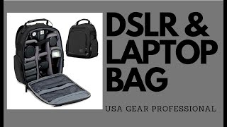 🎬Verified USA GEAR Pro DSLR Camera amp Laptop Backpack 🎬 [upl. by Lseil]