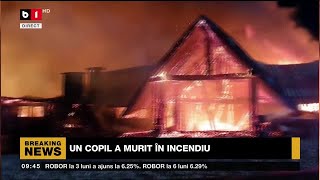 UN COPIL A MURIT ÎN INCENDIU O A TREIA PERSOANĂ A FOST GĂSITĂ CARBONIZATĂȘtiri B1TV26 dec 2023 [upl. by Adnauqahs]