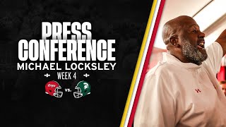 Press Conference Michael Locksley Previews Michigan State [upl. by Hanimay]