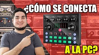 CÓMO CONECTAR la tarjeta de SONIDO V8S [upl. by Cooley]