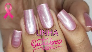 UNHA OUTUBRO ROSA  MISTURINHA DE ESMALTE ROSA COM NOVO TOQUE [upl. by Eaned]