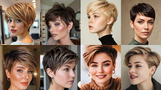 Elegant Hairstyles for Women Over 40 50 60  latest pixie cutting ideas [upl. by Kendall]