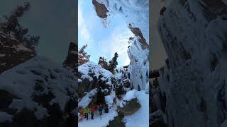 Disneyland for ice climbers in Ouray Colorado Ice farming at its best in the west iceclimbing [upl. by Nnainot]