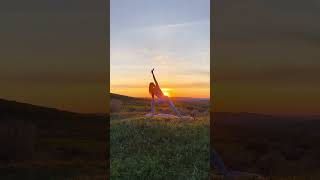 Beautiful landscape amp Yoga yoga yogapractice sunset meditation relax yogaasana landscape [upl. by Eras298]