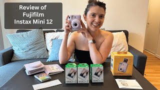 Fujifilm Instax Mini 12 Camera Review and How to Set Up and Take Your First Photo [upl. by Edlin]