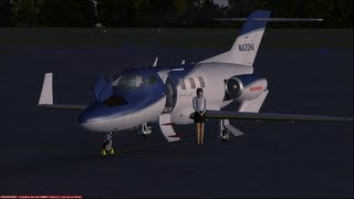 Microsoft FSX  HondaJet HA420  From Germany Rügen to Norway Oslo Gardermoen [upl. by Jaret515]