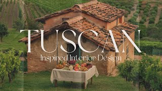 Simple Tuscan Farmhouse Inspired Interior Design [upl. by Ahsiloc]