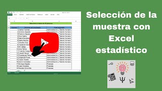 Seleccionando la muestra con Excel estadístico [upl. by Nylirrehs]