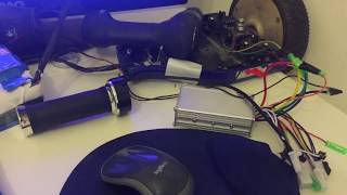 Control hoverboard wheel with throttle by Motor controller 36v [upl. by Seuguh]