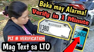 Paano mag verify ng plate  sa LTO 2023 [upl. by Akins221]