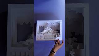 Assembling papercut art diorama Pompeii art diydiorama painting papercraft drawing diorama [upl. by Rednave]