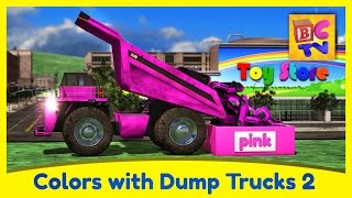 Learn Colors with Dump Trucks Part 2  Educational Video for Kids by Brain Candy TV [upl. by Jerrie]