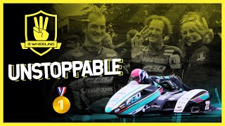 UNSTOPPABLE 🥇 Pete Founds amp Jevan Walmsley have a blast at the 2023 Cadwell Sidecar Revival 🇬🇧 [upl. by Corette177]