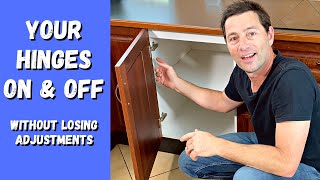 How to remove replace or reattach kitchen cabinet hinges [upl. by Sindee]