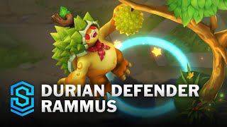 Durian Defender Rammus Skin Spotlight  PreRelease  PBE Preview  League of Legends [upl. by Willem]