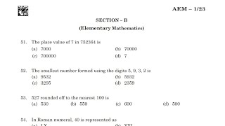 APSSB MTS 2023 Elementary Mathematics Solved PaperCHSLCSLELDC [upl. by Namra]