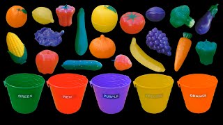 Fruit and Vegetable Colors  Color Sorting  The Kids Picture Show Fun amp Educational [upl. by Harwill]