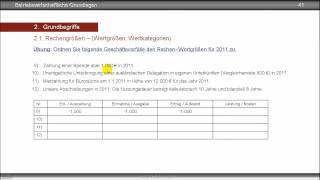 Teil 2 Übung 58 zu den Rechengrößen Auszahlung  Ausgabe  Aufwand  Kosten [upl. by Melita961]