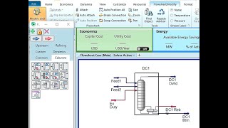 Aspen HYSYS Lecture 12 Separation Columns Demathanizer modelled as reboiled absorber column [upl. by Casanova]