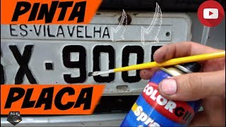 COMO PINTAR PLACA DO VEICULO  MOTOR FIX [upl. by Nnyladnarb]